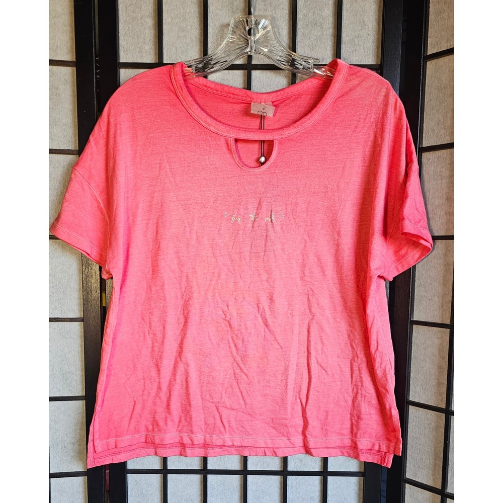 CALIA By Carrie Underwood Lounge Boxy Top‎ Small Rouge Red Soft Athleisure - Picture 2 of 8